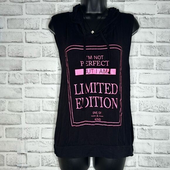 Electric Pink ‘Limited Edition’ Hooded Tank Top Size Large - Picture 1 of 4